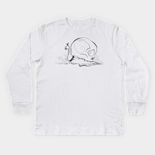 Skull Snail Kids Long Sleeve T-Shirt